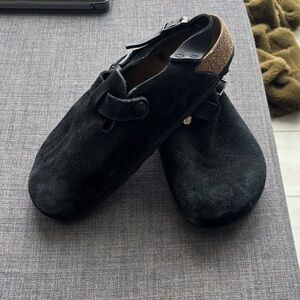 Birkenstock Black Suede Clogs